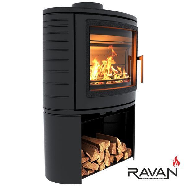 Чавунна піч-камін на дровах Ravan Deluxe 14 кВт Deluxe фото