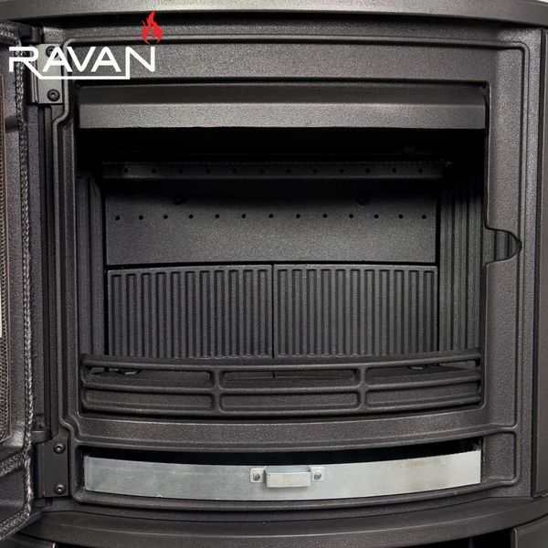 Чавунна піч-камін на дровах Ravan Deluxe 14 кВт Deluxe фото