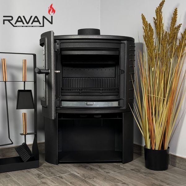 Чавунна піч-камін на дровах Ravan Deluxe 14 кВт Deluxe фото