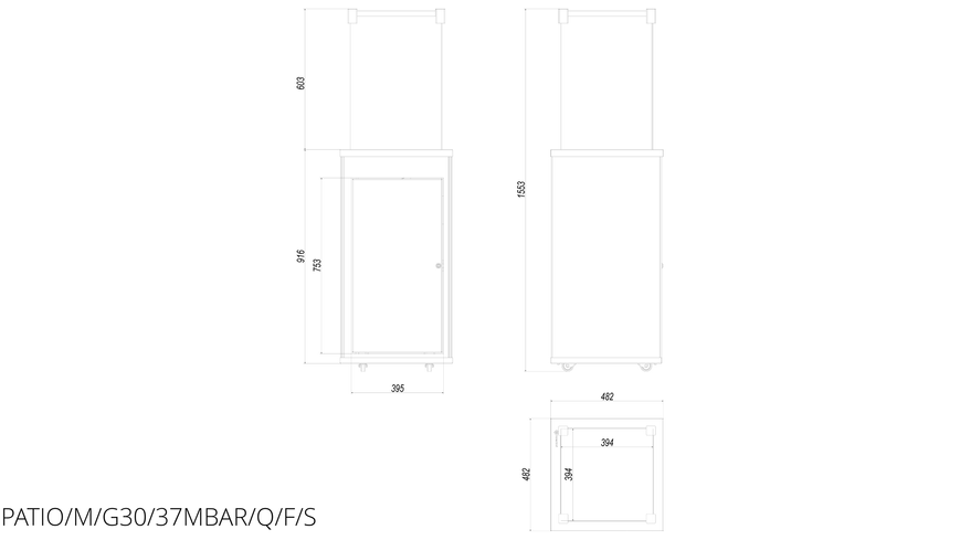 Газовий обігрівач Kratki PATIO керамограніт FOKOS SALE - ручне управління PATIO/M/G30/37MBAR/Q/F/S фото