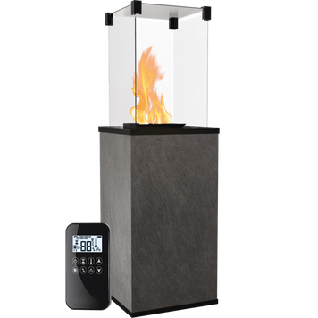 Газовий обігрівач Kratki PATIO керамограніт SETA LIQUORICE - пульт PATIO/G30/37MBAR/Q/S/L фото