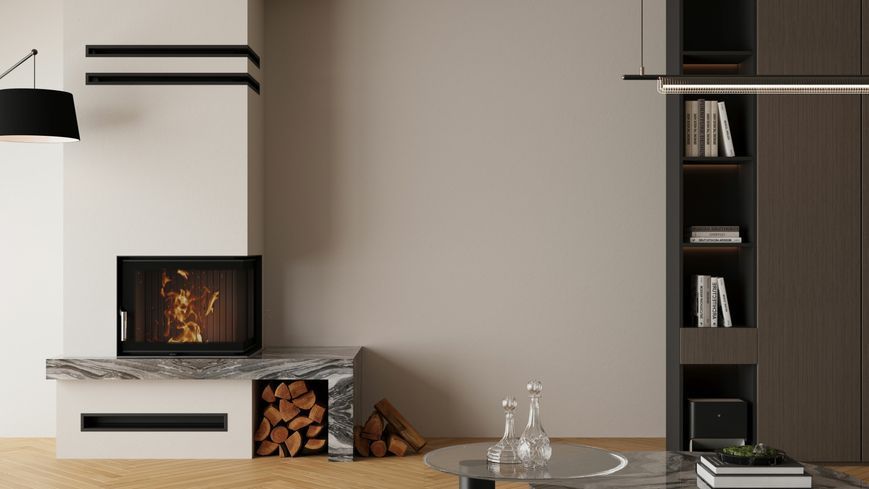 Камінна топка BOKAR 655045 R (14,5 kW) black ceramatex 645045b R фото