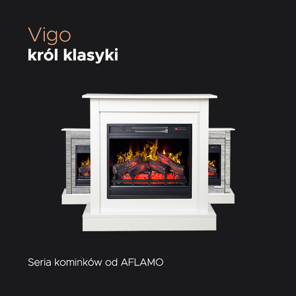 Камінокомплект Aflamo VIGO Чорний + LED 60 3D VIGO Чорний + LED 60 3D фото