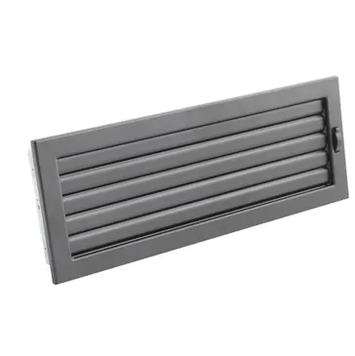Решітка вентиляційна для каміна KRVZ 450x170-ML з регуляцією жалюзями чорна KRVZ 450x170-ML фото