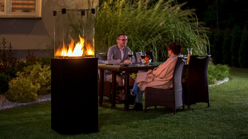Газовий обігрівач Kratki PATIO MINI керамограніт OXIDE MORO - ручне управління PATIO/MINI/M/G30/37MBAR/Q/O/M фото