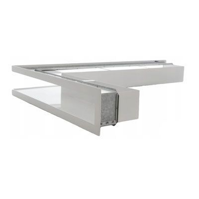 Вентиляційна решітка ліва кутова з рамкою Darco KRVO-L/R, 700х500/70 мм, біла 18010164 фото