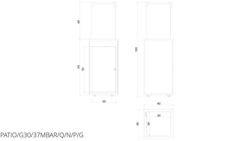 Газовий обігрівач Kratki PATIO керамограніт NATURALI PIETRA GREY - пульт PATIO/G30/37MBAR/Q/N/P/G фото