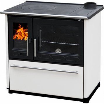 Опалювально варильна піч Plamen 850 Glas (біла емаль) 850 Glas white фото