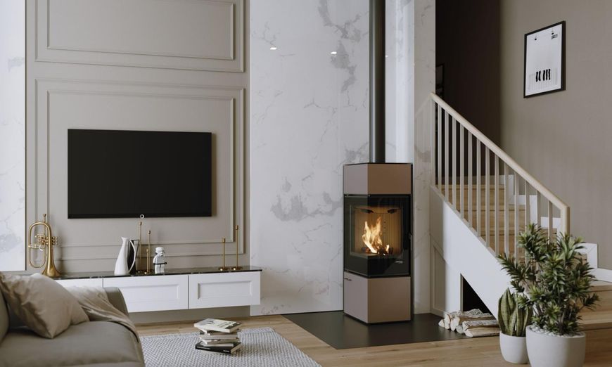 Сталева піч Defro Home QUADROOM LONG QUADROOM Long Black фото