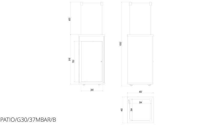 Газовий обігрівач Kratki PATIO скло/білий - дистанційне керування (пульт) PATIO/G30/37MBAR/B фото