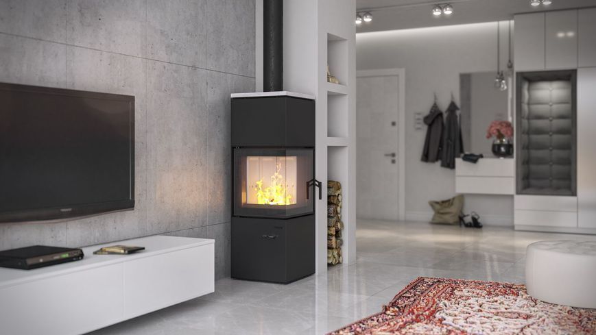 Сталева піч Defro Home QUADROOM QUADROOM Black фото