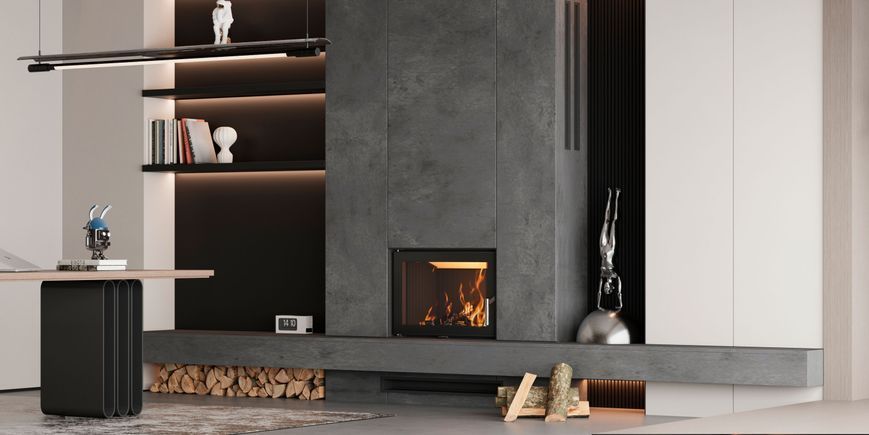 Камінна топка BOKAR 7050 (15,2 kW) white ceramatex 7050w фото