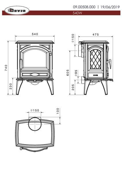 Чавунна піч Dovre 540 W D540W фото