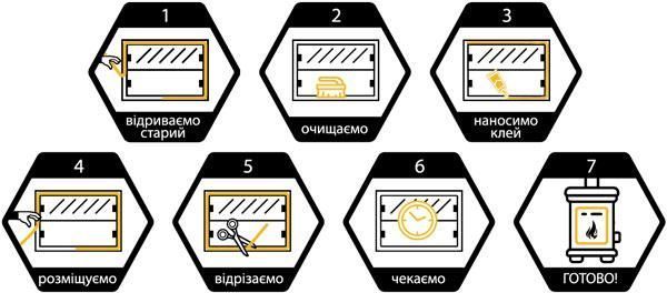 Вогнетривкий шнур KramoTop для дверцят каміна, печі, котла, &Oslash; 8 мм, довжина 2,5 м + клей 18220028 фото