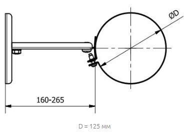 Хомут стіновий Darco &Oslash; 120 мм чорна сталь 2 мм 11050381 фото