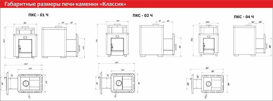 Піч кам'янка Новаслав Класік ПКС-02К С2 з кожухом та склом nov30057 фото